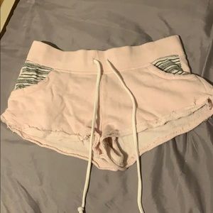 comfy light pink pajama shorts